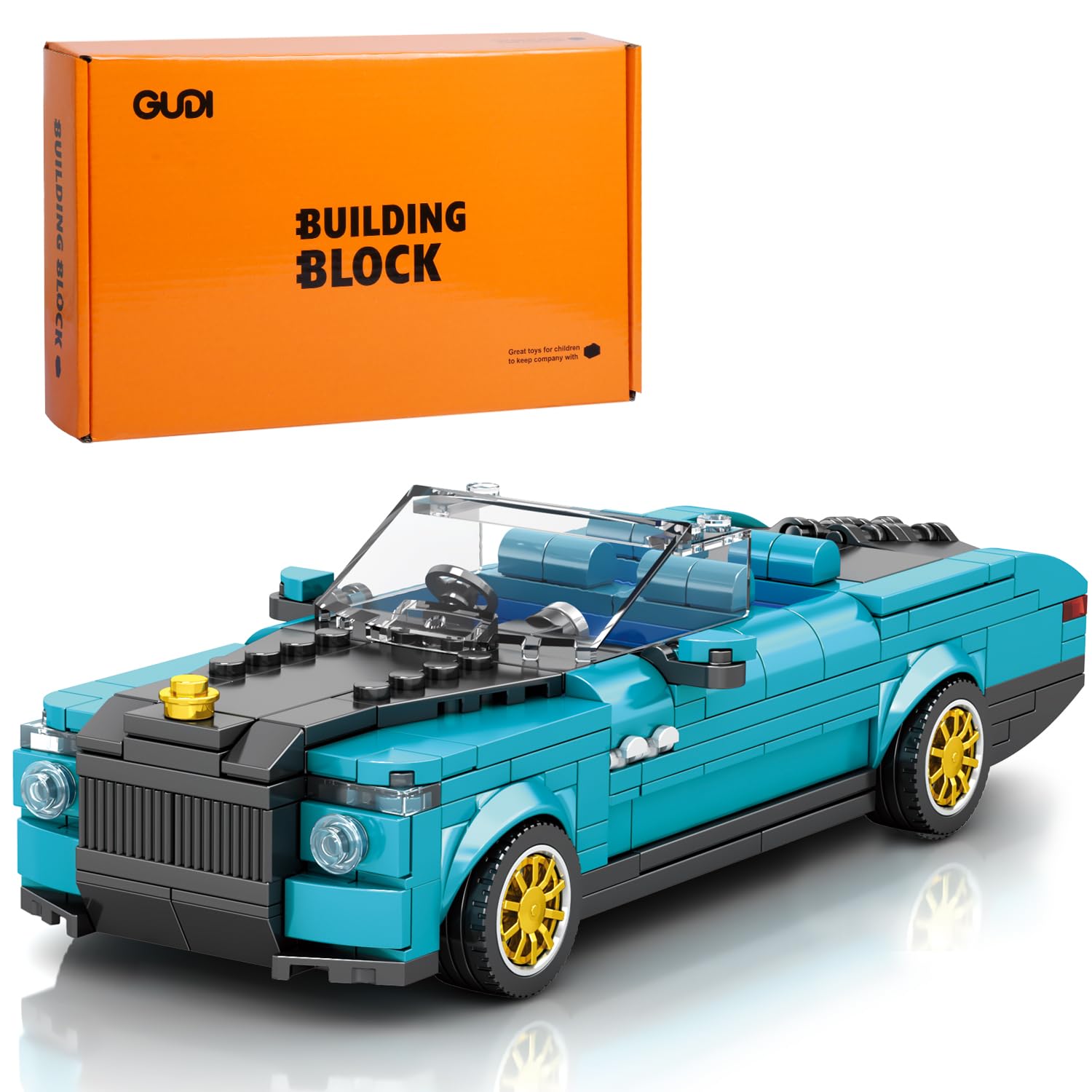 Set De Construction 300+ Pièces - Voiture De Sport GUID - Jeu De Blocs à Assembler - Neuf