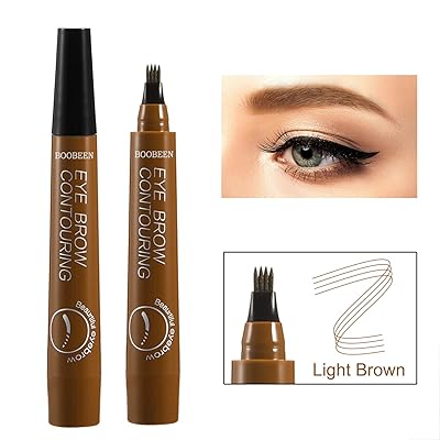 Buy Boobeen 2pcs Microblading Eyebrow Pencil Waterproof Eyebrow Tattoo Pen With A Micro Fork Tip Applicator Creates Natural Looking Brows Effortlessly Online In Indonesia B087tdvzg8
