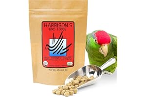 Harrison's Bird Foods High Potency Coarse—Maximum Nutritional Formula for Small to Medium Birds, Certified Organic Non-GMO Pet Bird Food, Vet-Developed, Suitable for All Life Stages, 454 g/ 1 lb