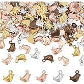 PH PandaHall 150pcs 5 Colors Bird Charms Tibetan Bird Pendants Metal Bird Charms Mini Bird Animal Charms Vintage Bird Charms for DIY Crafts Summer Bracelet Necklace Keychain Jewelry Making, 11×10mm
