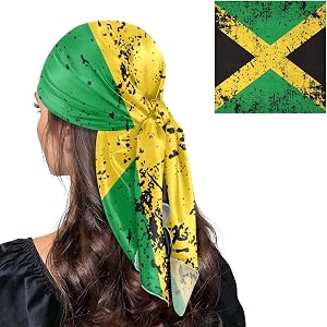 JIEASH Head Scarf for Women Fashion Bandana Square Hair Wraps 35 Inches