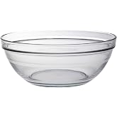 Duralex Made In France - Lys Stackable Clear Glass Bowl, 1-1/2 Quarts 8 Inches