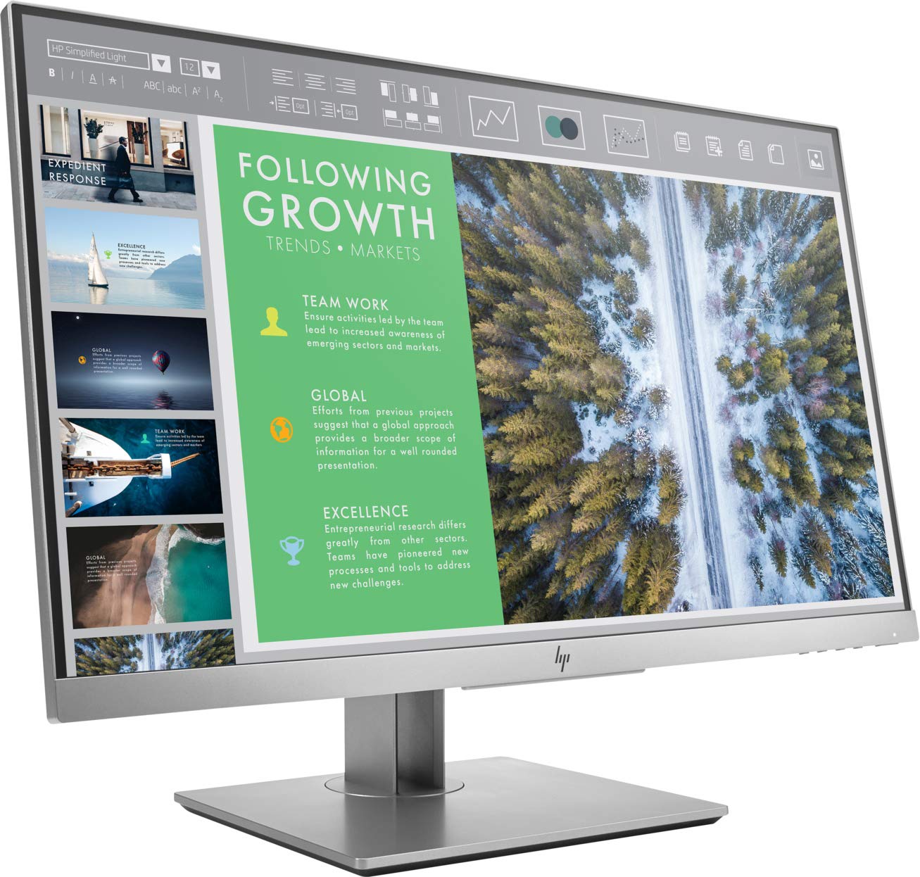 HP EliteDisplay E243 (23.8 inch / Full HD) Business Monitor (HDMI, DisplayPort, VGA, USB 3.0, pivot function, response time 5ms, 60Hz) black-silver