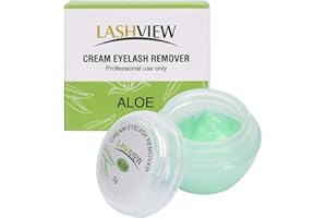 LASHVIEW Eyelash Extension Remover Cream, Light Aloe Flavor Cream,Eyelash Adhesive Remover, Professional Eyelash Extensions Remover for Salon,5g