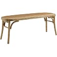 Linon Chelsea Bench Casual Natural Accent Bench 43.25-in x 12-in x 17