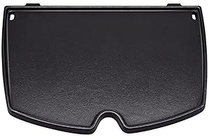 Criditpid 6558 Cast Iron Griddle for Weber Gas Grill, Grill Parts Cooking Griddle for Weber Q100 Q120 Q140 Q1000 Q1200 Q1400 