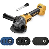 Angle Grinder Brushless fit DEWALT 20V Battery, 6 Variable Speed Power Grinder 4-1/2" Cordless for Cutting Grinding Polishing (Tool Only)