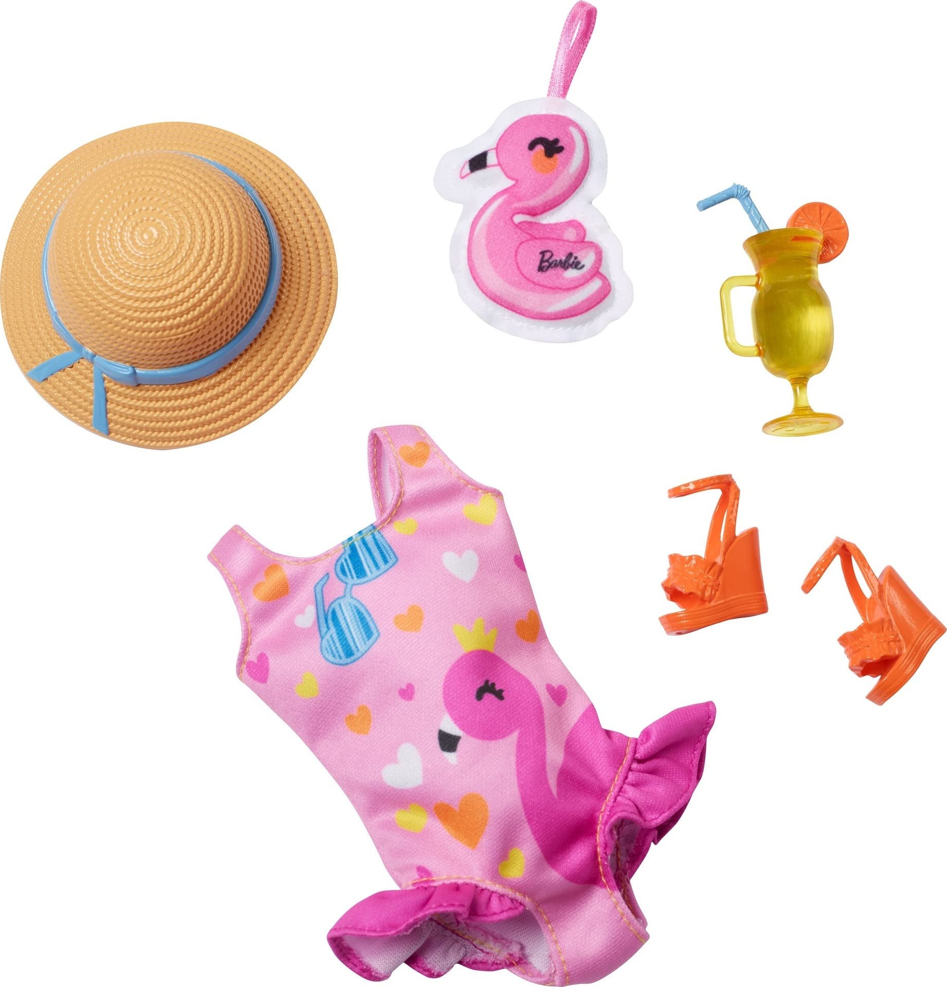 Barbie Clothes, Preschool Toys, My First Fashion Pack, Swimsuit and Flamingo, Easy Dress-Up Play, Beach Accessories โ image 1