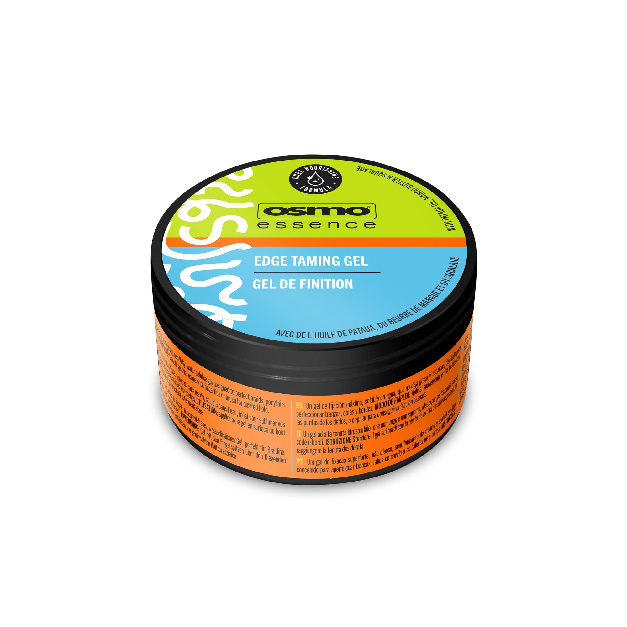 Osmo Essence Edge Defining Gel | Smooth Edges & tame Frizz & Flyaways | Ideal for Curly Hair Types. Sleek Pony Tails & Updos | Mango Butter, Pataua Oil & Sqaulane. 100ml