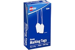 Avery 12204 Medium-Weight White Marking Tags, 1 3/4 x 1 3/32 (Box of 1000)
