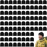 Breathffy 300 Pcs Bulk Winter Beanie for Homeless Donation Unisex Warm Knitted Beanie Cap Skull Cap for Women Men