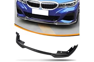 JOYOTO Front Bumper Lip Fit for 2019-2022 BMW G20 G28 M Sport 3 Series Sedan,330i 330e M340i Front Splitter Lip 3PCs Front Spoiler Lip Chin MP Style,Painted Glossy Black