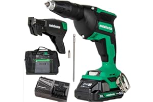 Metabo HPT Cordless 18V MultiVolt Drywall Screw Gun Kit | Includes Collated Screw Magazine Attachment | Includes 1-18V 2.0 Ah