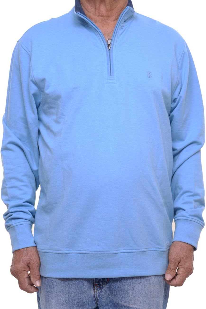 blue quarter zip pullover