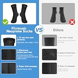 flintronic 3mm Neoprene Socks Wetsuit Diving Anti-Slip Fin Socks Black L view 6