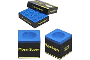 MoyanSuper 12-Piece Pool Cue Chalk Set Cube Chalk for Pool Cue Billiards Table Accessories with Storage Box,Blue