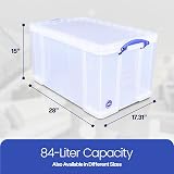 Really Useful Box 84C 84 Litre Transparent Box 710x440x380 mm view 3