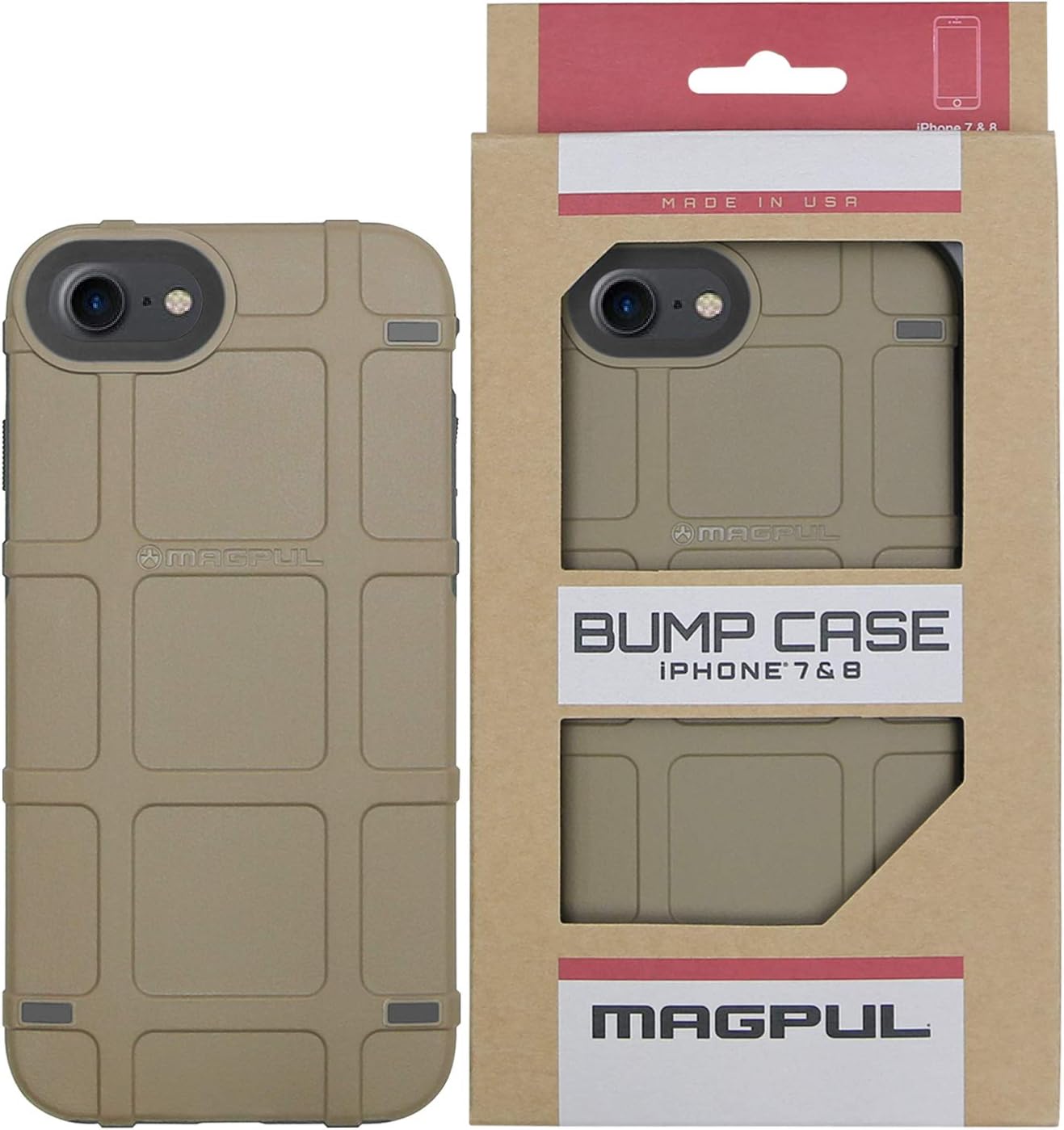 Magpul Industries Bump Mag9 Blk Polymer Case Cover Retail Packaging With Black Case For Apple Iphone 7 Iphone 8 4 7 Inch Tjs Tempered Glass Screen Protector Accessory Kits