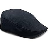 The Original Boston Scally Cap - The Pub Mens Flat Hat - 90 Degree Seam Newsboy Cap for Men - Black