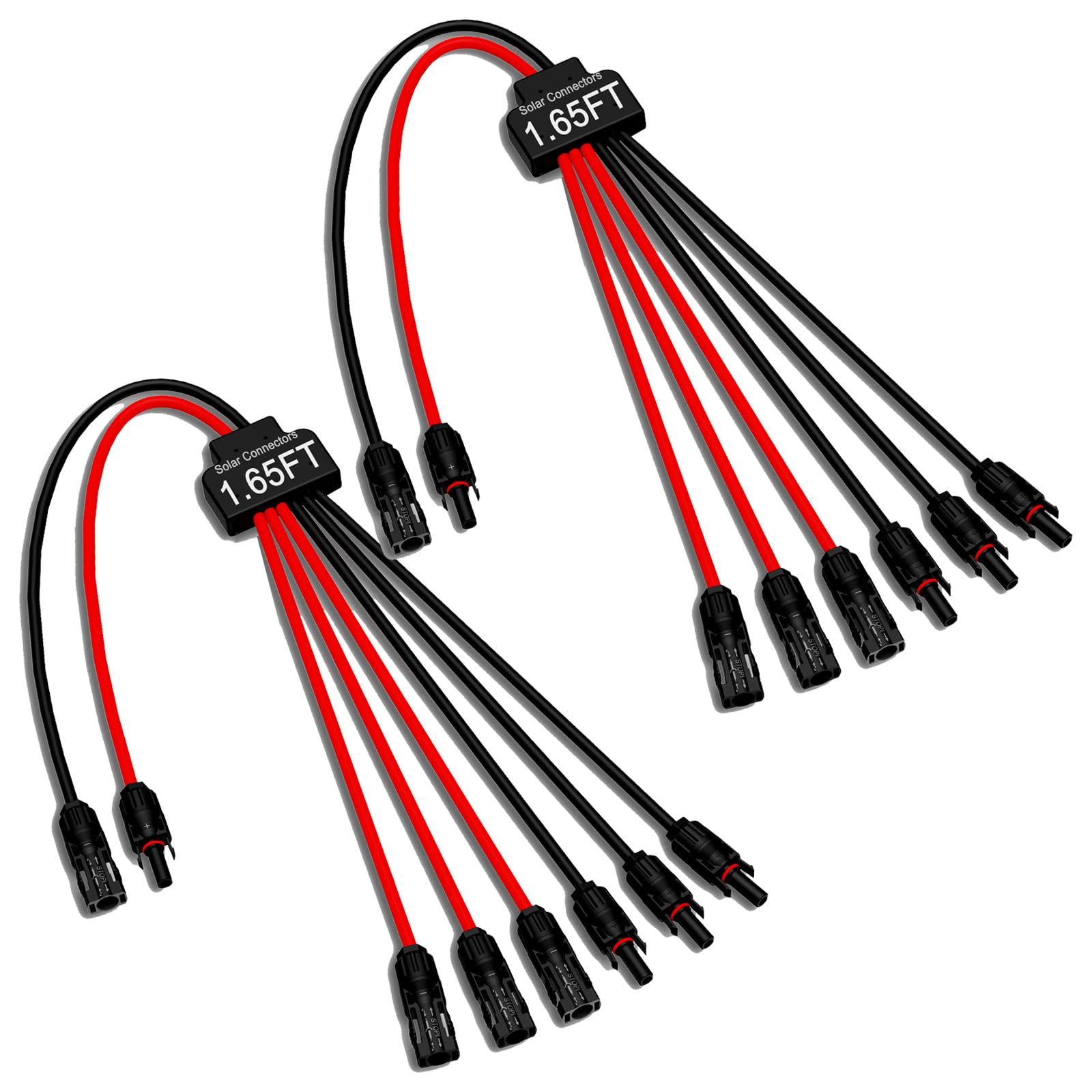 Photo 1 of **************MISSING 1 OF THEM**************
JXMXRPV 2 Pack Solar Connectors for 3 Solar Panels, Tool-Free Solar Panel Wires and Connectors, Waterproof Solar Cable Splitter, 2 to 6 Y Branch Parallel Adapter for Solar Extension Cable