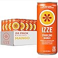 IZZE Sparkling Juice Beverage Blend, Mango, No Sugar Added, 8.4 FL OZ, 24 Cans