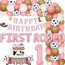 Amazon.com: First Rodeo Birthday Party Decoration Western Cowgirl ...