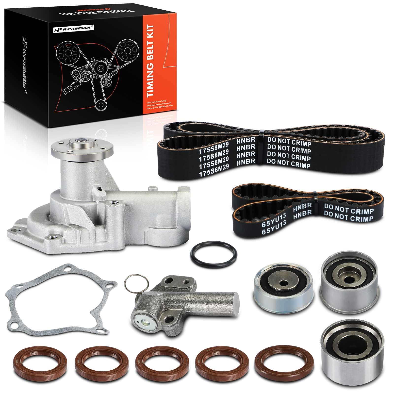 Photo 1 of A-Premium Engine Timing Belt Kit with Water Pump Compatible with Hyundai Sonata 1999-2005, Santa Fe 2001-2006 & Kia Optima 2001-2005, Magentis 2001-2005 - 2.4L