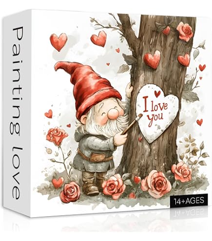 1000 Teile Puzzle 'Crystal Blue Gnome' – Magisches Schmetterling & Herz Design Für Erwachsene