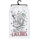 Primitives by Kathy Glitter Kitchen Towel - It's Beginning to Look alot Like Cocktails, LOL Collection