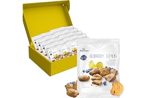 Appleways Blueberry Lemon Healthy Cookies, 20 Count (1.0 Oz Each), Crispy Crunchy Breakfast Biscuits with Blueberry Lemon Flavor, 8g Whole Grains, No Preservatives, Nut-Free Snacks