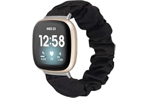 TOYOUTHS Compatible with Fitbit Sense Band/Sense 2/Versa 3/Versa 4 Bands for Women Elastic Scrunchies Strap Bracelet Stretch 