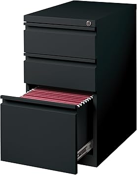 Amazon Com Hirsh Industries 3 Drawer Mobile File Cabinet File In Black Office Products
