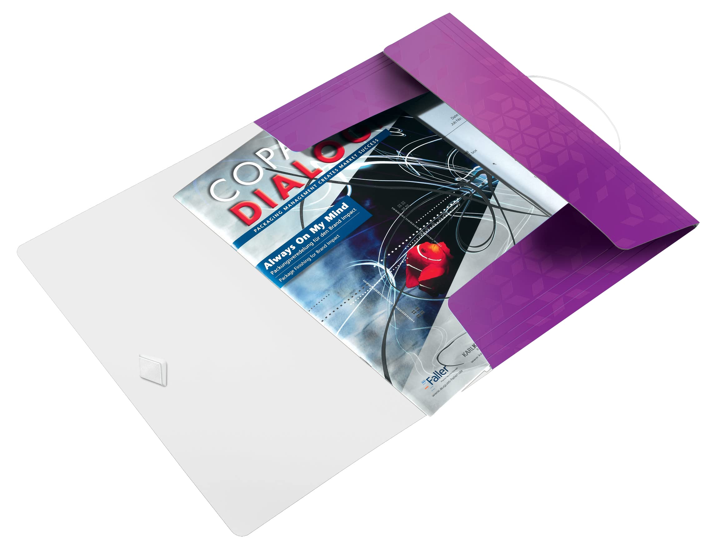 Leitz 3-Flap Folder, Holds up to 150 A4 Sheets, Elastic Closure, Flexible Plastic, Purple, WOW Range, 45990062