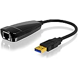 CSL - USB 3.0 Adaptador de red externo | Gigabit Ethernet RJ45 de 1000 Mb/s | USB 3.0 Super Speed | PC / Mac | negro