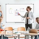 DOLLAR BOSS Large Whiteboard 118x88 cm Magnetic Wall Board with Tray view 9