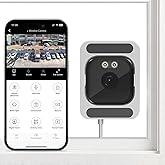 3MP 2K Window Camera,2.4GHz and 5GHz Dual Band WiFi Indoor Camera for Home Security with Starlight Night Vision,24/7 Recording,8ft Long Cable, Multiple Brackets for Easy and Quick Installation