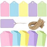 SallyFashion 120PCS Gift Tags with String, Colored