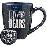 Rico Industries NFL Football Team Slogans and Chants 16 oz Team Color Laser Engraved Speckled Ceramic Coffee Mug