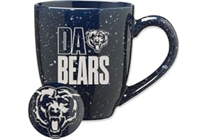 Rico Industries NFL Football Team Slogans and Chants 16 oz Team Color Laser Engraved Speckled Ceramic Coffee Mug