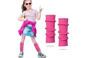ONUPGO Leg Warmers for Kids Girls Toddler Leg Socks Neon Knit Ribbed Baby Leg Warmers Boys Arm Warmer, 80s Outfit for Kids
