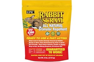 EPIC REPELLENTS Rabbit Scram All Natural Granular Repellent - All-Natural, Animal, People and Pet Safe Granule (6 lb Bag)