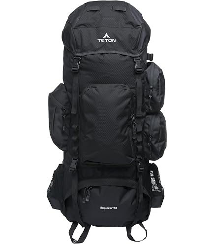 Osprey Aether Plus 70L Men's Backpacking Backpack, Black L-XL