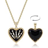 Fettero Gold Heart Necklace for Women, 14K Gold Plated Charm Necklaces for Women Double Sided Love Heart Pendant Gold Necklace for Mom Wife Valentines' Day Jewelry