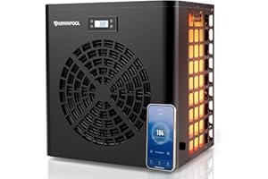 VARMINPOOL 16000BTU Electric Pool Heater for Above Ground Pool, Pool Heat Pump for 5400 Gallons, WiFi Smart Control, Titanium Heat Exchanger, 110V