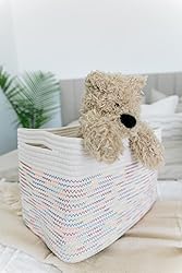 OrganiHaus Set of 3 Rainbow Stiches Woven Storage