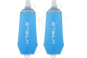 WRELS 200ml/350ml/500ml Collapsible Soft Flask,BPA Free Folding Soft Water Bottle with Hanging Ring,Lightweight TPU Hydration