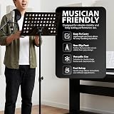 ZENO Music Stand Adjustable Tripod Base Folding With Carry Bag Black view 5