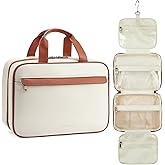 Telena Travel Toiletry Bag for Women with Hanging Hook, Water-resistant Cosmetic Bag Travel Organizer for Accessories, Toiletries, Shampoo