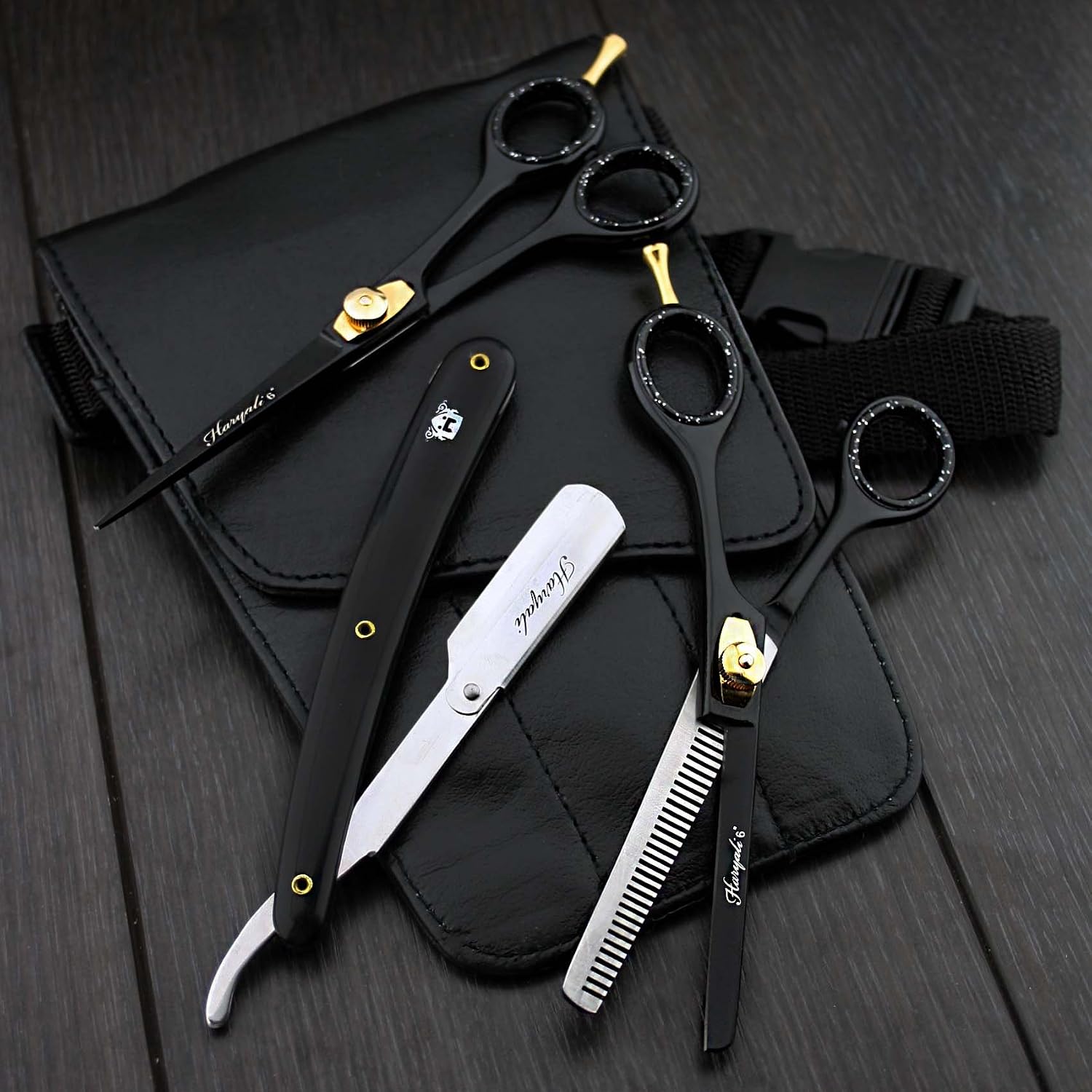 Professional Hairdressing Scissors Barber/Salon Shears SET 6" with Pouch& RAZOR - Image 5