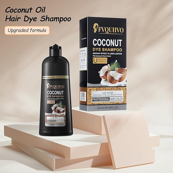 CHERRY BROWN HAIR DYE 16.9 FL OZ, COCONUT OIL HAIR DYE SHAMPOO 3 IN 1, EFFECT IN MINUTES, LONG LASTING HAIR COLOR SHAMPOO FOR MEN & WOMEN, HERBAL LIGHT CHERRY BROWN HAIR SHAMPOO (CHERRY BROWN)